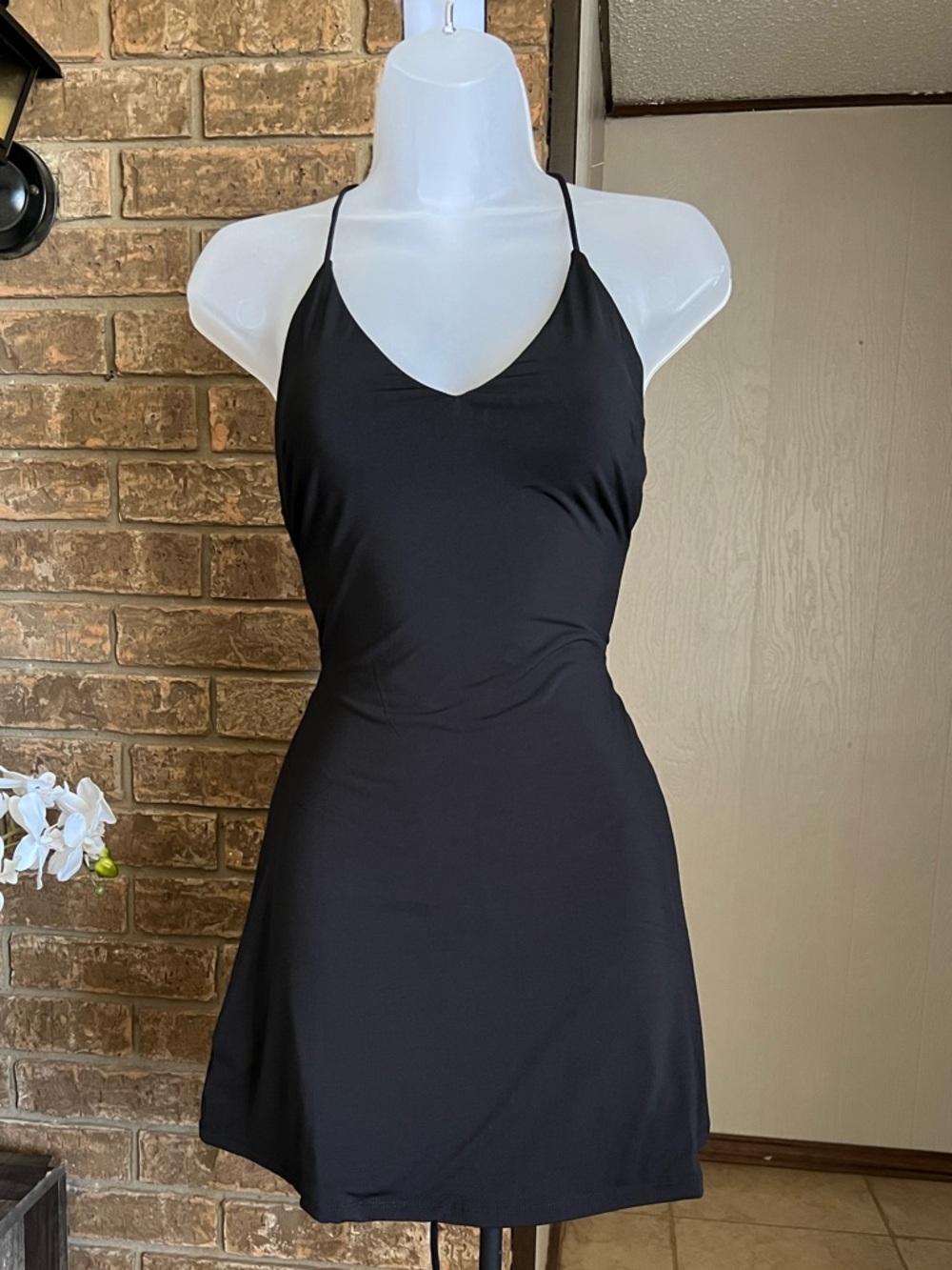 Black Spaghetti Strap Mini Dress